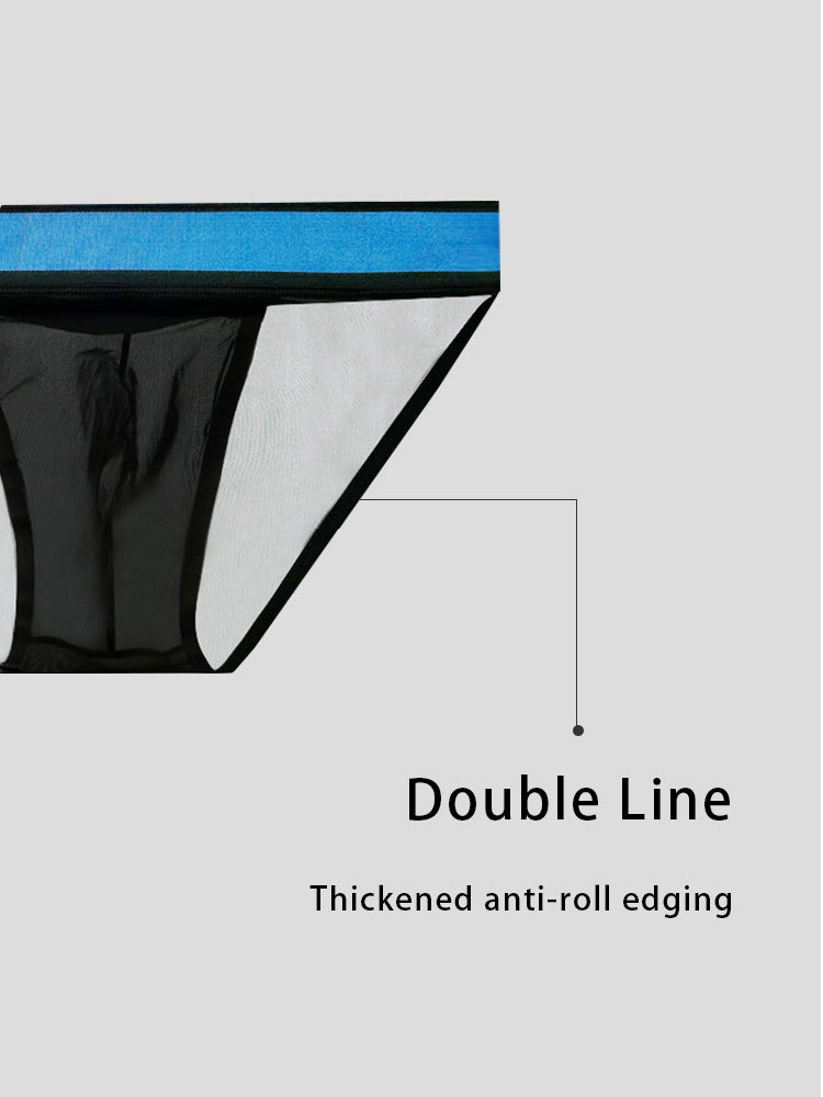 2 Pack Men's Ultra-Thin Semi-Transparent Sexy Sports Bikini