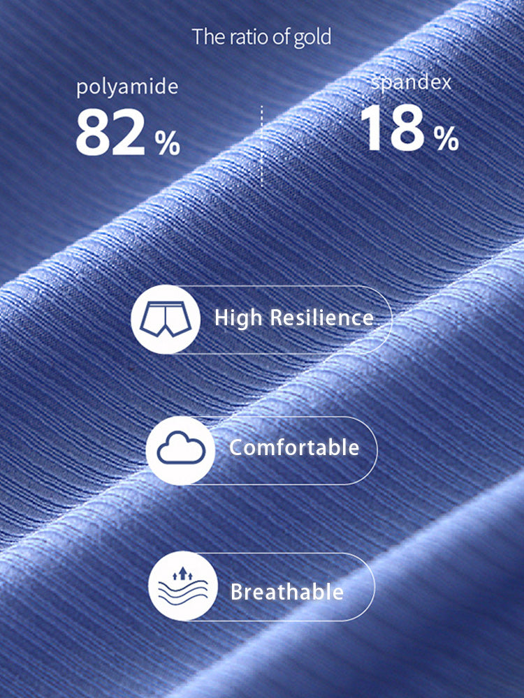 メンズ ローライズ アイスシルク ハイストレッチ Uコンベックス ラージポーチブリーフ 3枚組