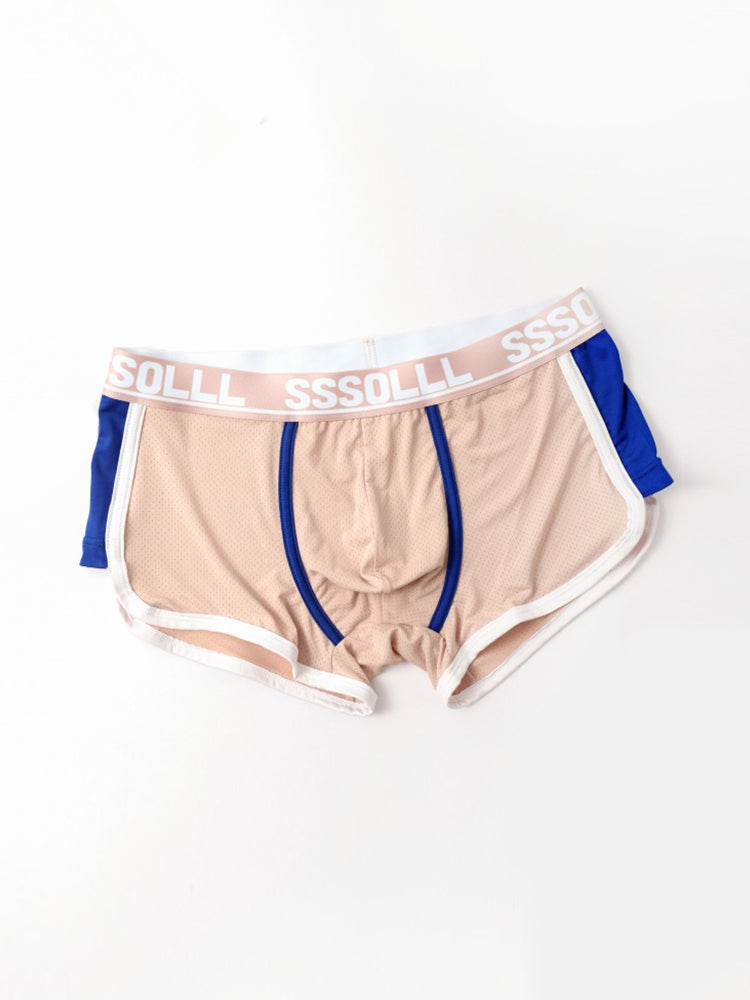 メンズ ミッドライズ アイスシルク メッシュトランクス 3枚組