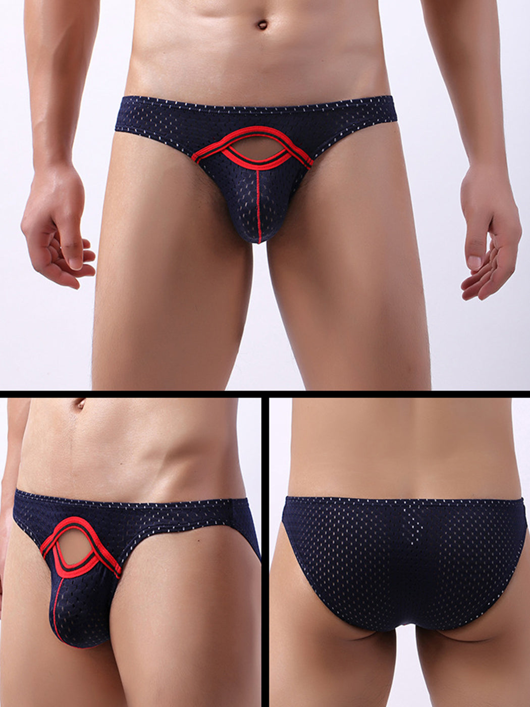 6 Pack Men's Sexy Hollow Out Bikinis
