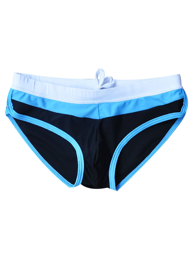 Men's Nautical Stripe Swim Briefs with Removable Pad