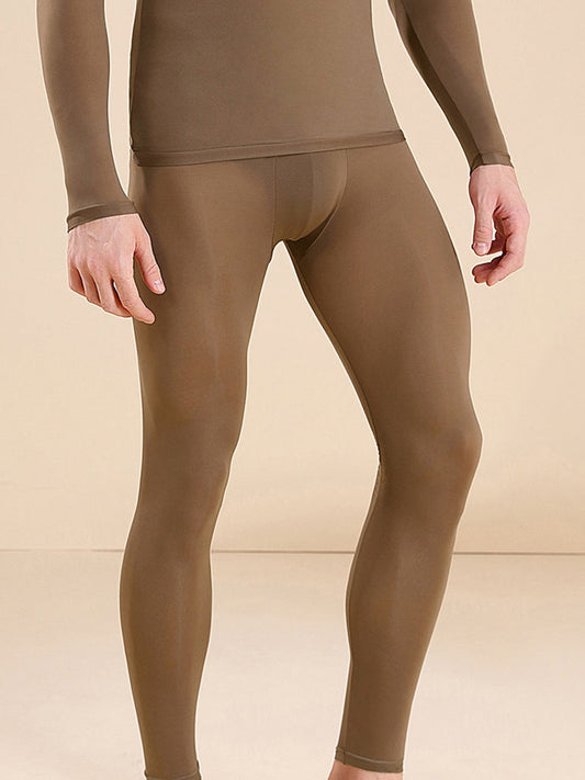 メンズ超薄手シームレスサーマルパンツ