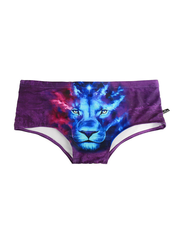 Men's Low-Rise Sexy Stylish Print Swim Briefs
