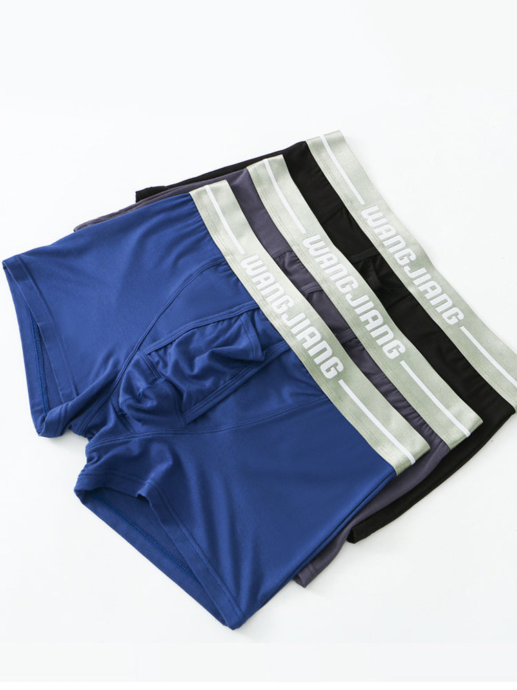 3 Pack Men's Breathable Trunks with Front Pouch