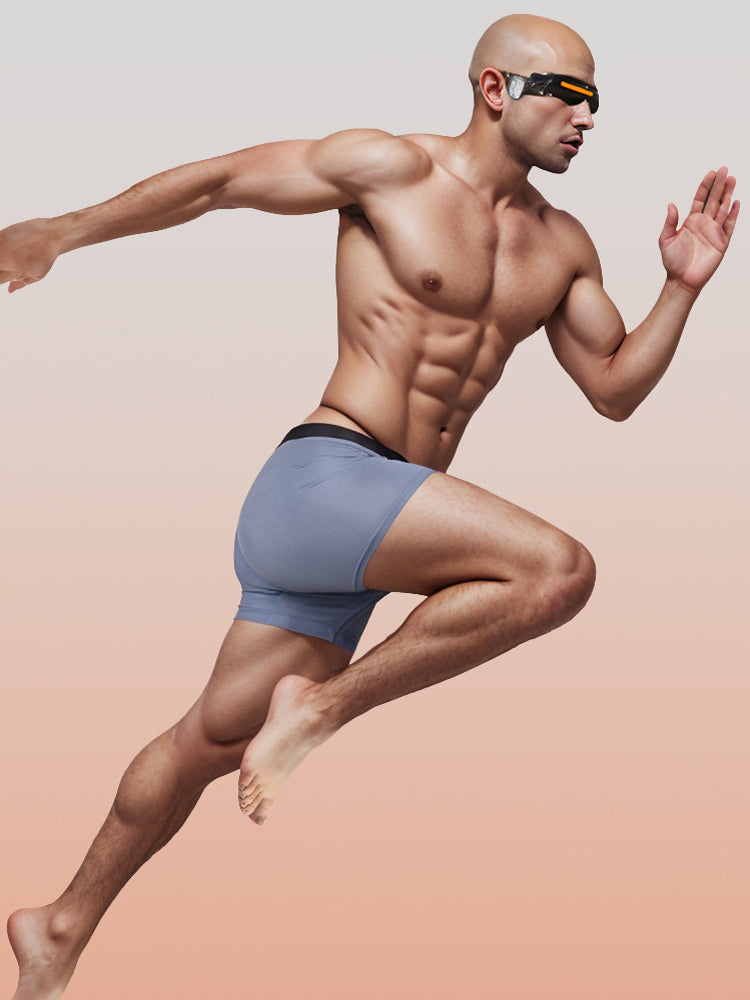 3-pack Men's Sports Antibacterial Graphene Boxer Shorts