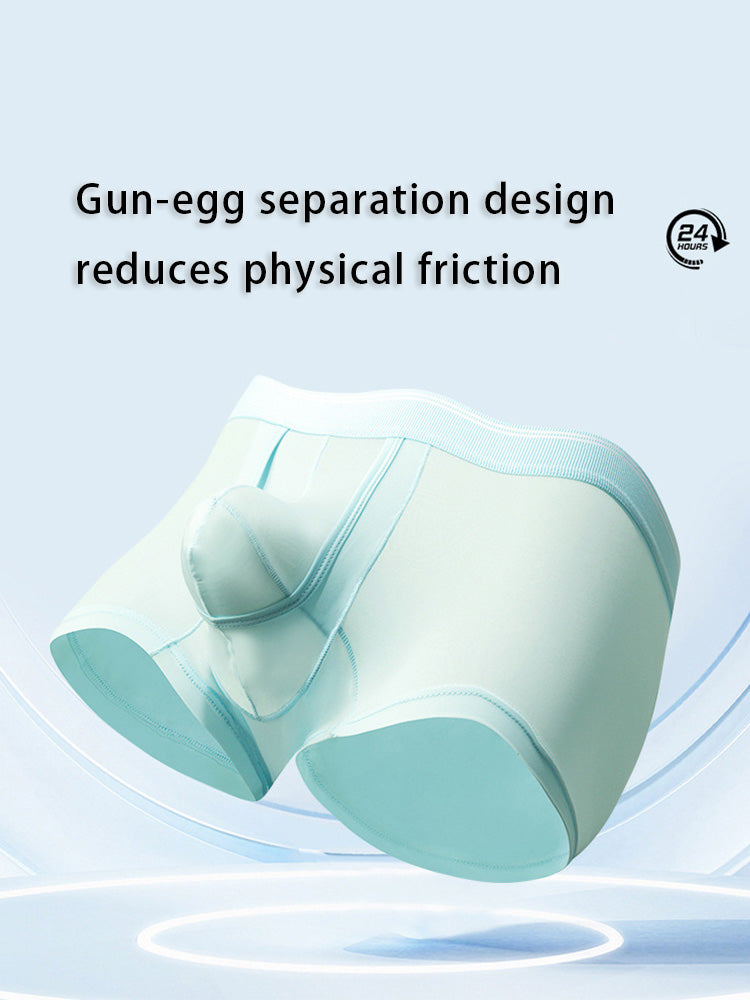 3 Pack Men's Mid-Rise Separation Breathable Elastic Trunks