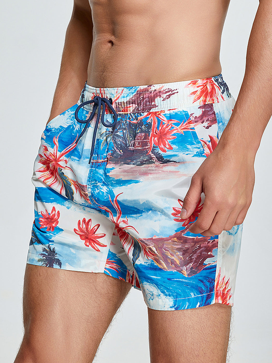 Men's Summer Printed Quick Drying Board Shorts