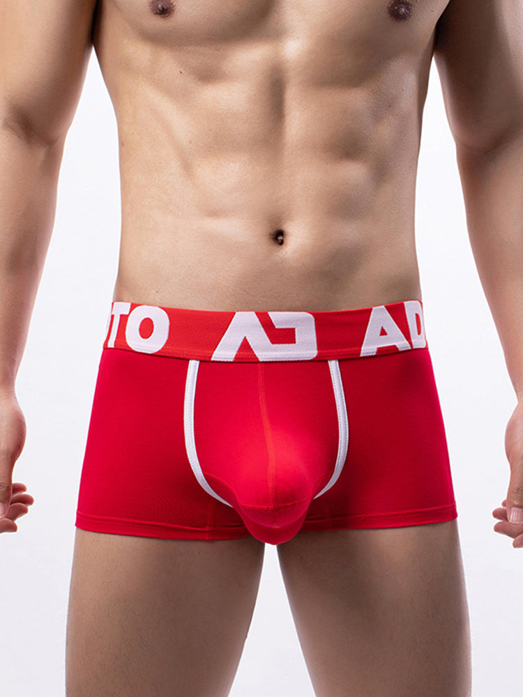 2 Pack Men's Gun and Bullet Separation Large Pouch U-Convex 3D Cut Loose Trunks