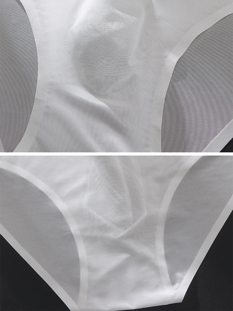 3 Pack Men's Ultra-Thin Seamless Ice Silk Cool-Touch Briefs