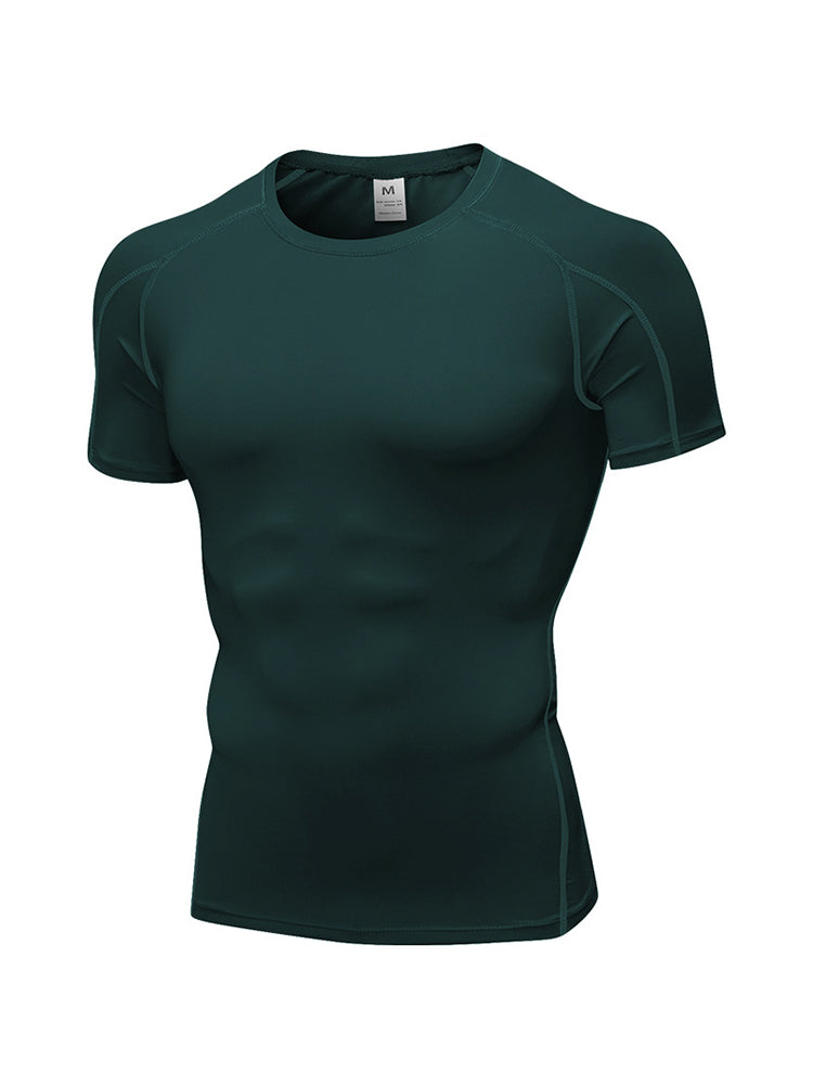 Men's Simple Tight Short Sleeve