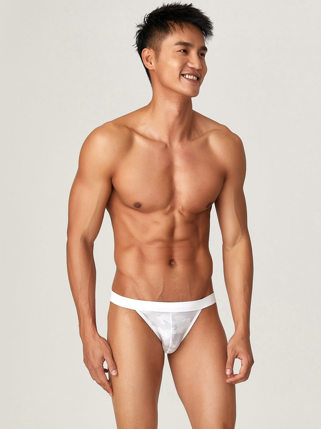 Men's Sexy Large Pouch Camo Print Bikini