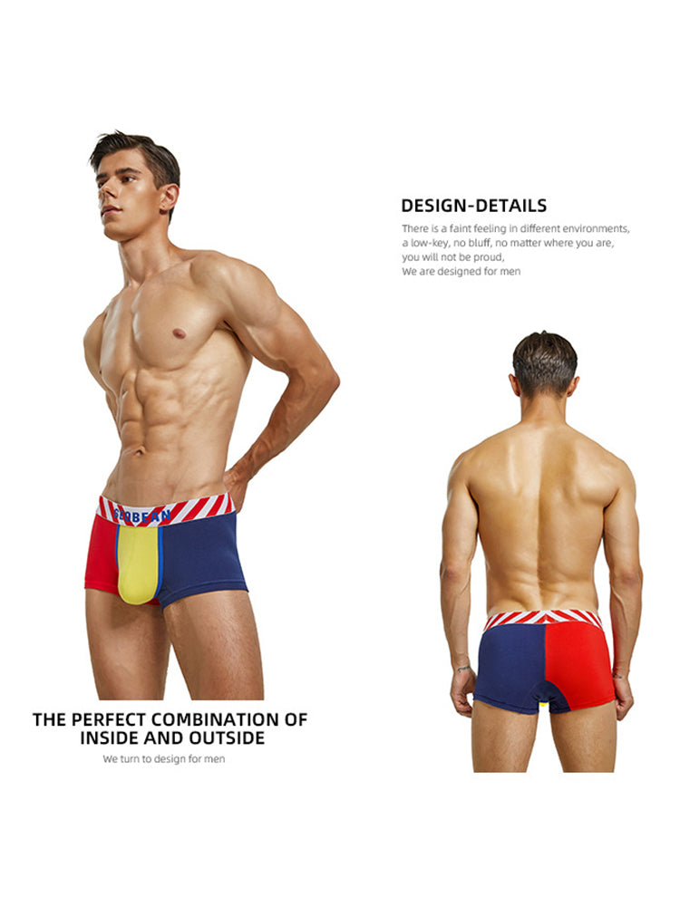 2-pack Men's Colorblock Cotton Boxer Briefs