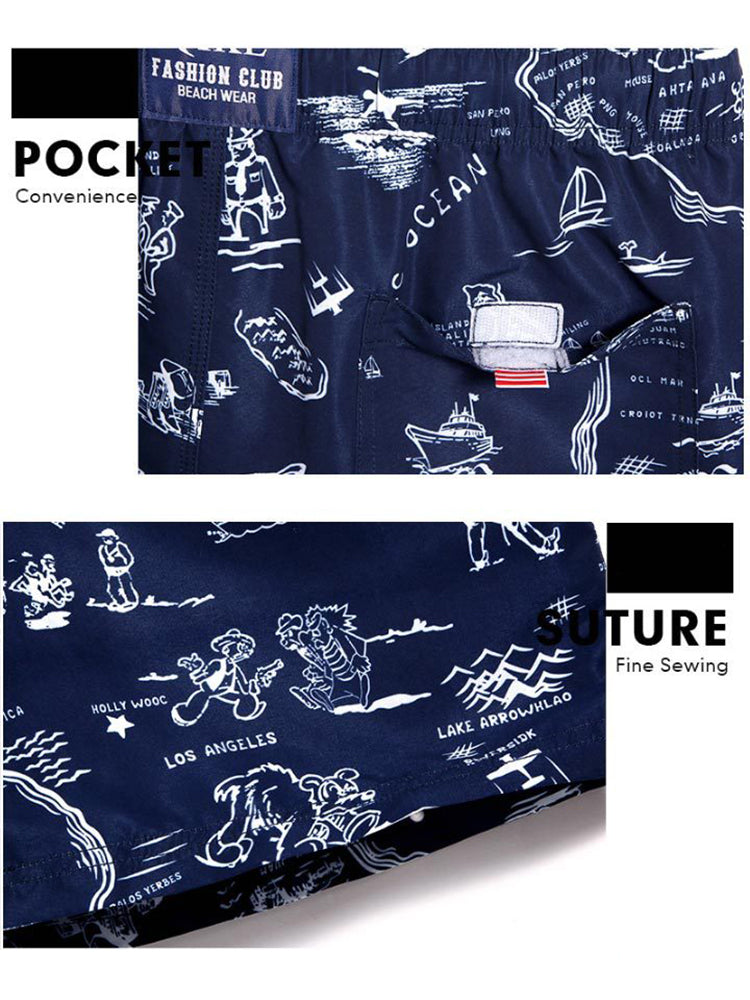 Men's Relaxed Prints Quick-drying Board Shorts