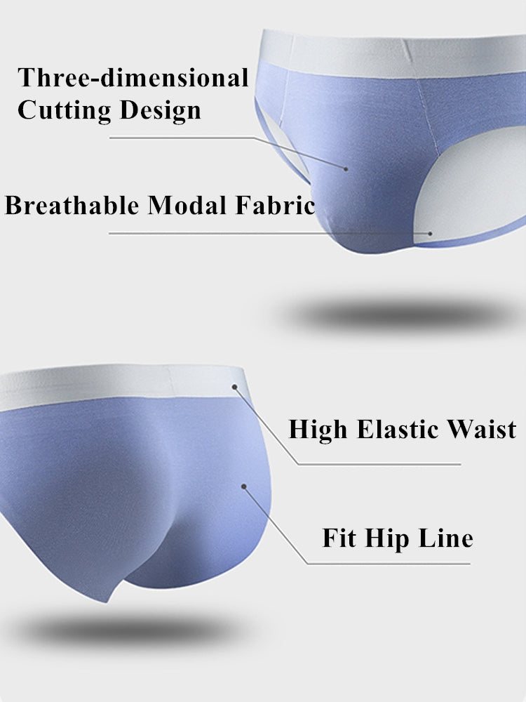 メンズシームレススプライスカラーポーチブリーフ