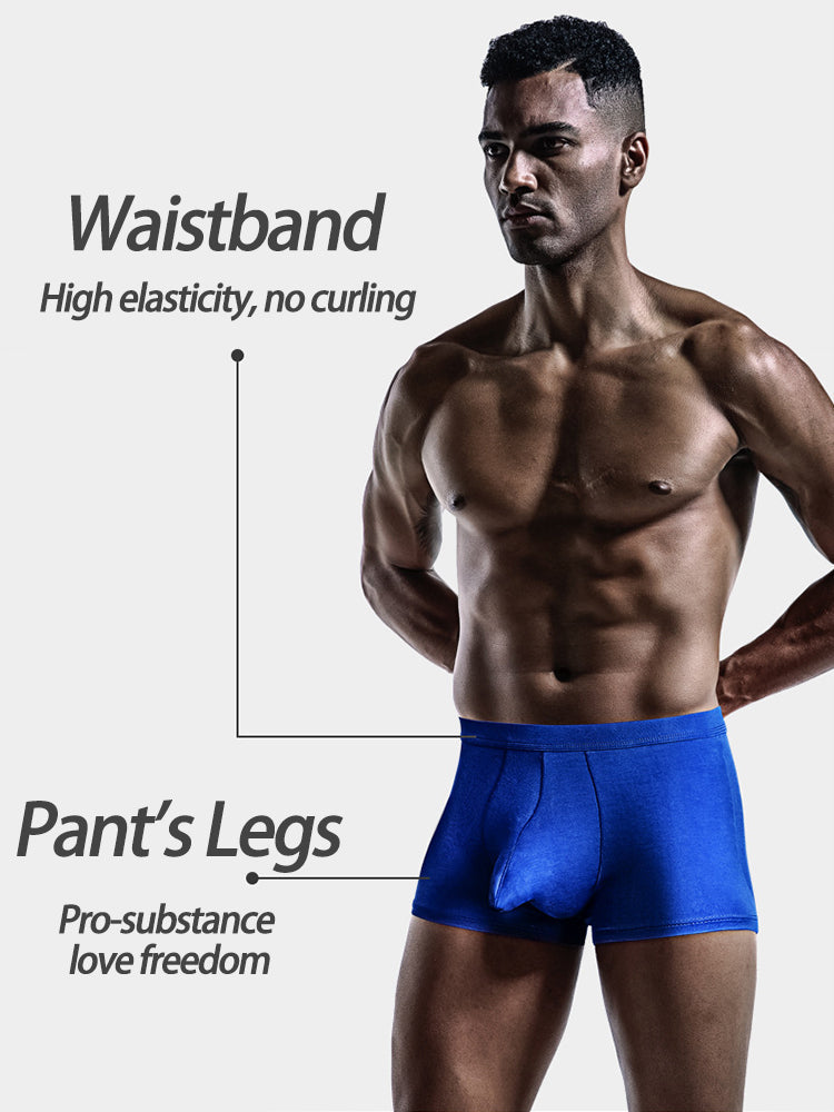 3 Pack Men's Separate Sexy Free Stretch Trunks