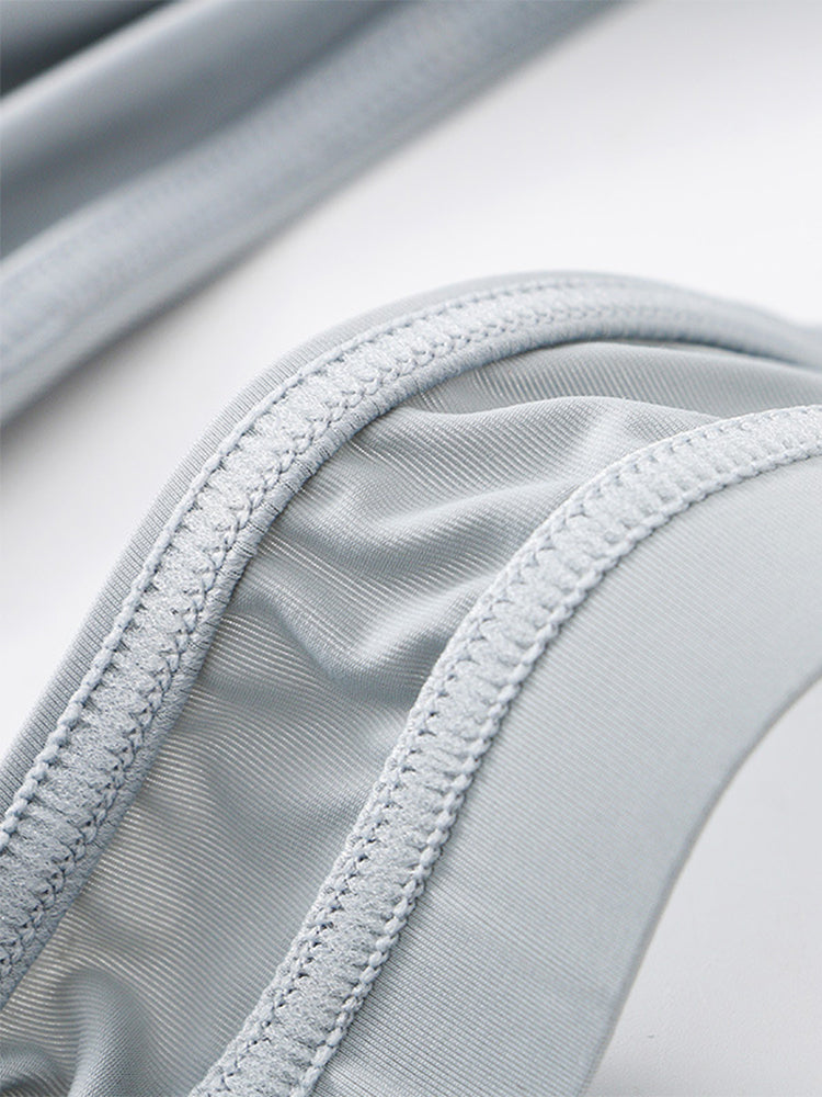 4 Pack Men's Ice Silk Low-Rise Big Pouch Sexy Comfortable Bikini