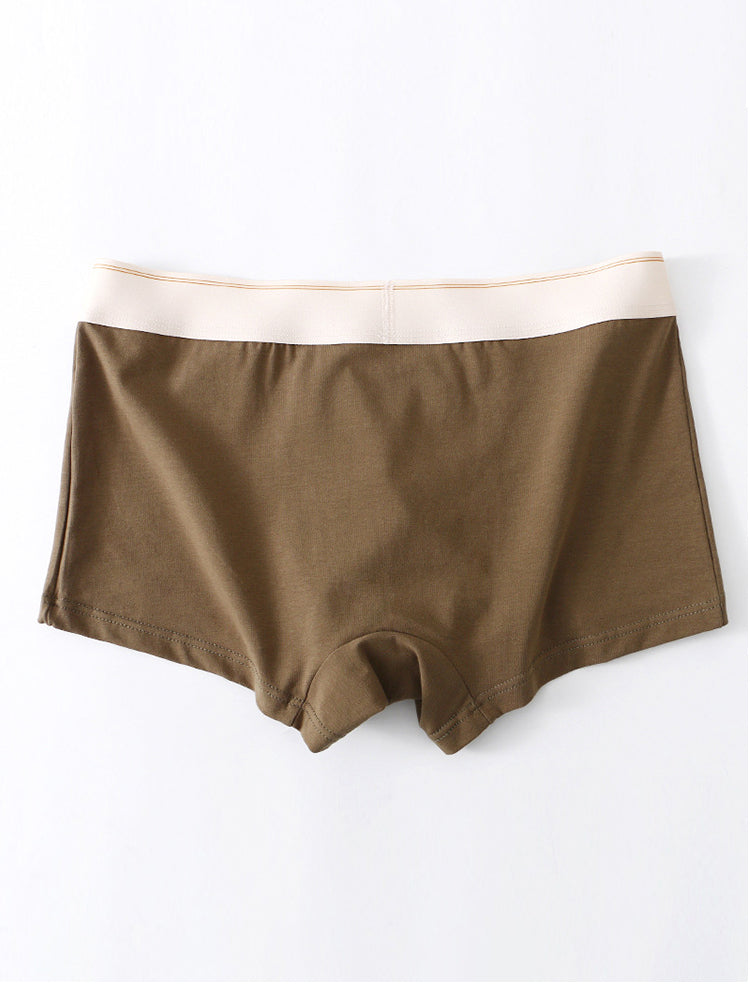 3 Pack Men's Elephant Trunks Gun and Bullet Separation Solid Color Cotton Sexy Boxer Briefs