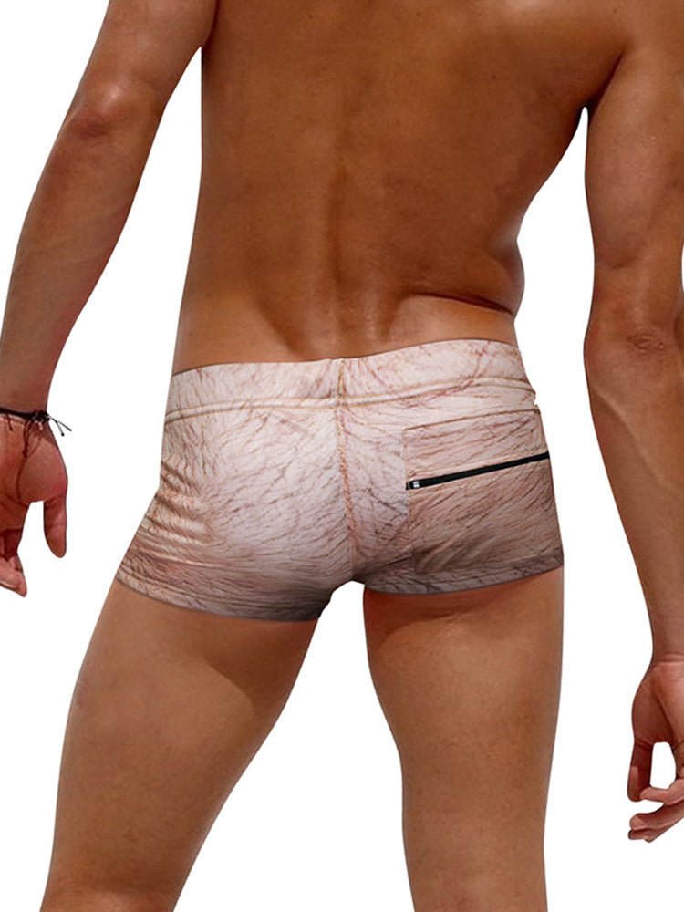 Men's Sexy Trendy Back Pocket Swim Trunks