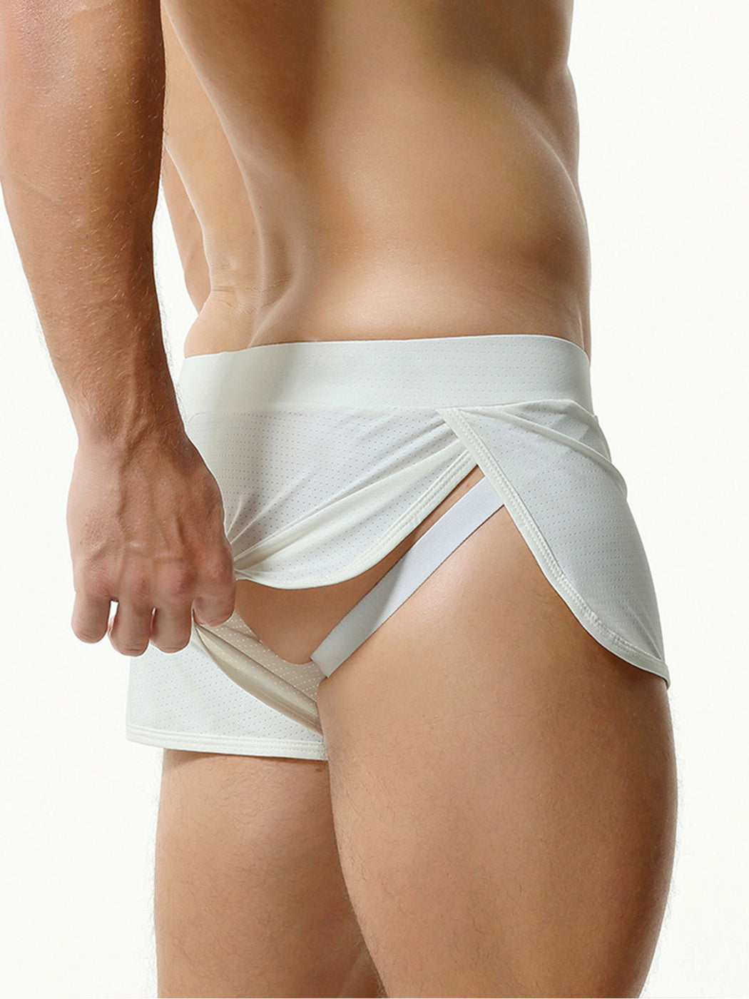 Men's Breathable Mesh Boxer Shorts With Separate Pouch