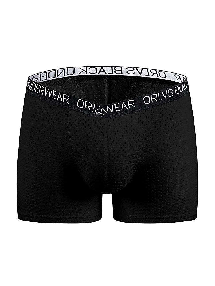 2 Pack Men's Sexy V-shape Waistband Mesh Trunks