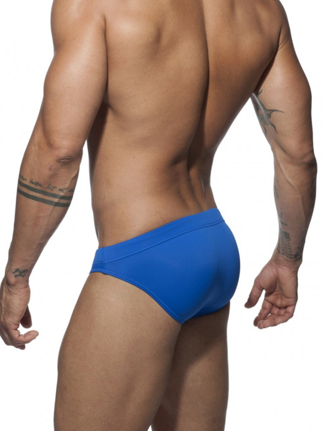 Men's Solid Color Swim Briefs with Removable Pad