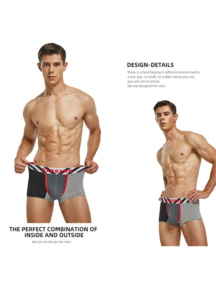 2-pack Men's Colorblock Cotton Boxer Briefs