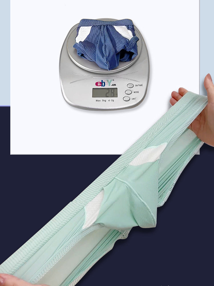 メンズ ローライズ アイスシルク ハイストレッチ Uコンベックス ラージポーチブリーフ 3枚組