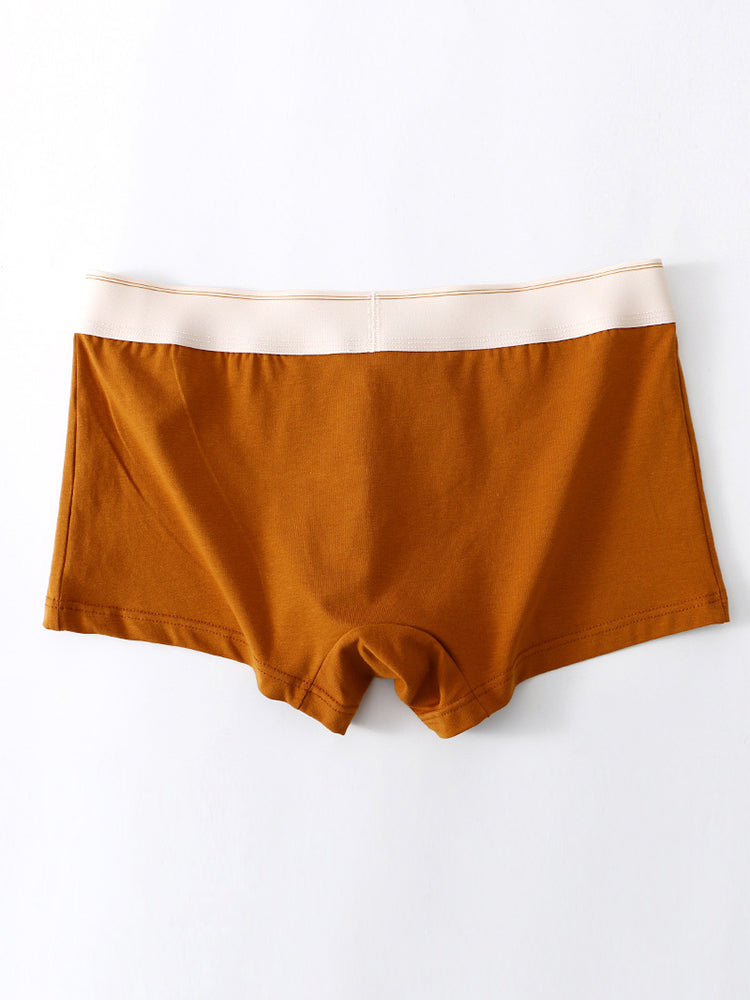 3 Pack Men's Elephant Trunks Gun and Bullet Separation Solid Color Cotton Sexy Boxer Briefs