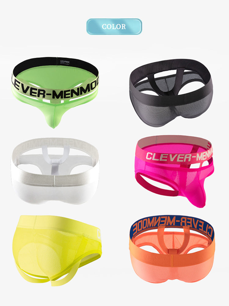 2 Pack Men's Mesh Breathable Multi-Functional Lifting Briefs