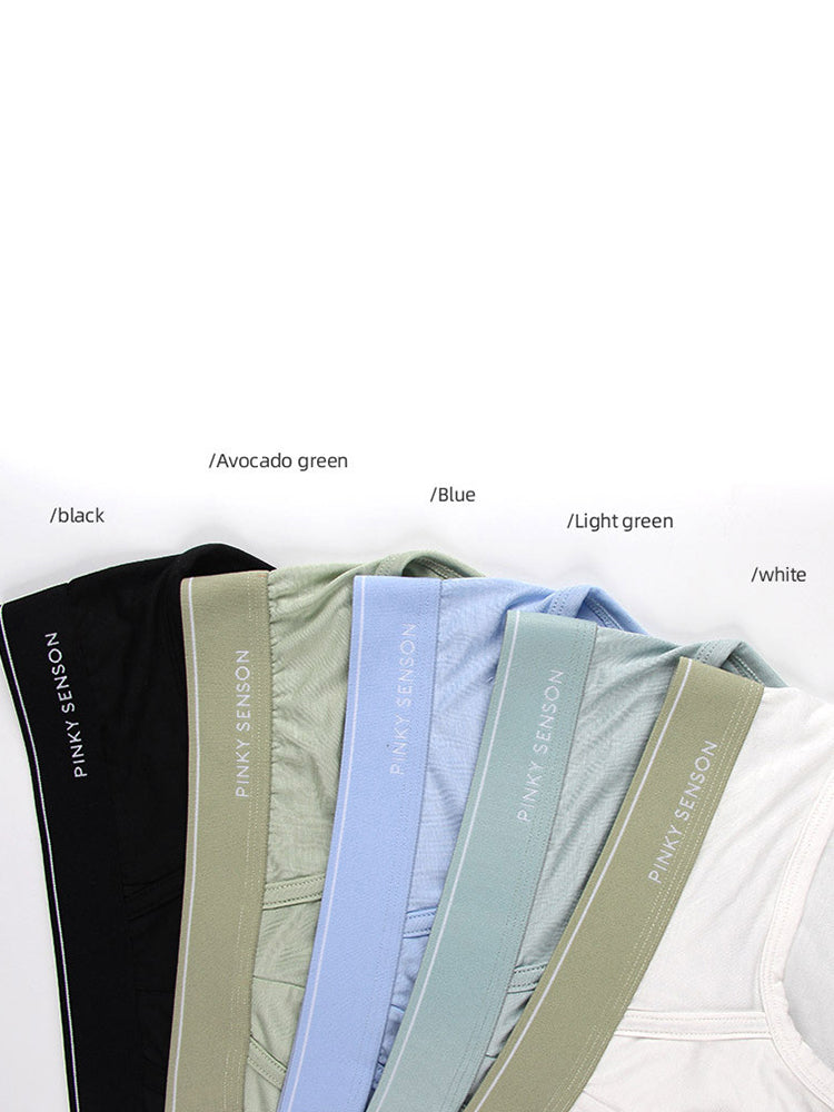 4 Pack Men's Modal Skin-Friendly Solid Color Mid-Rise Briefs