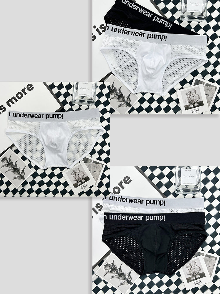 メンズ スポーツ メッシュ 通気性ブリーフ 2枚組