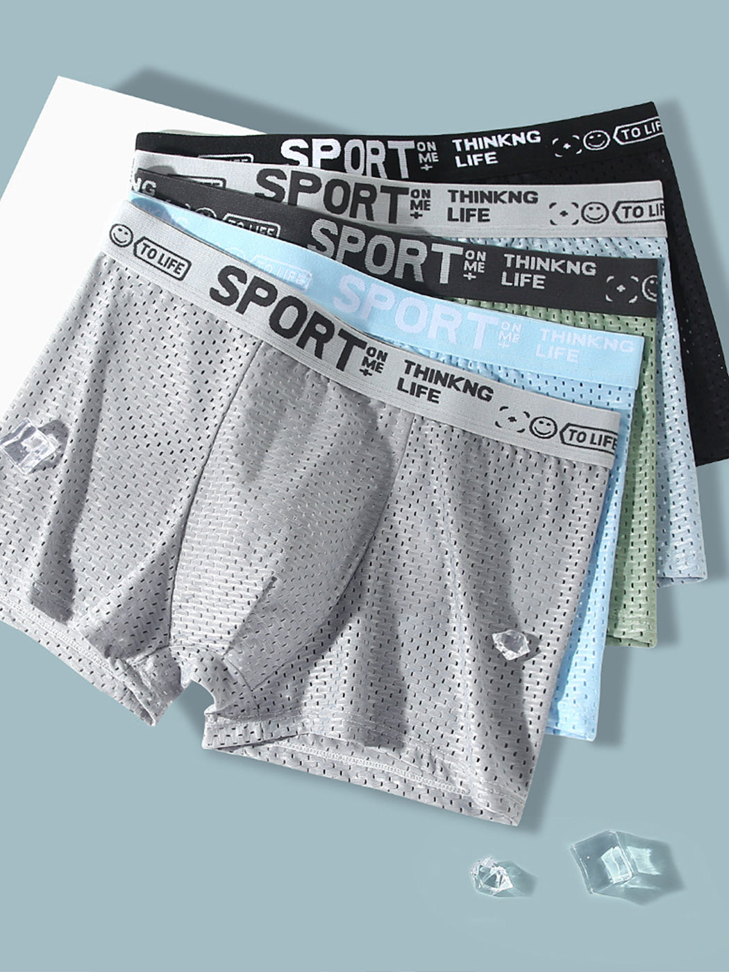 6 Pack Men's Contour Pouch Mesh Trunks