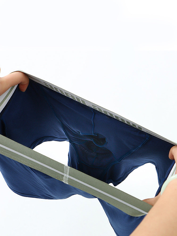 3 Pack Men's Breathable Trunks with Front Pouch