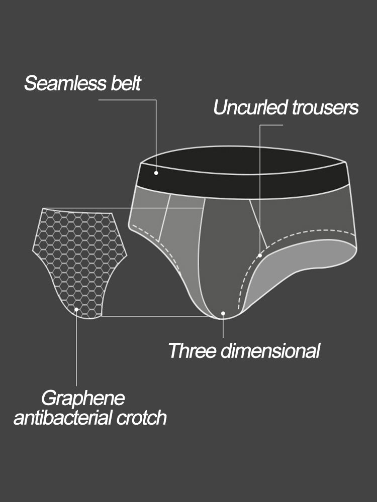 3 Pack Men's Modal Graphene Breathable Briefs