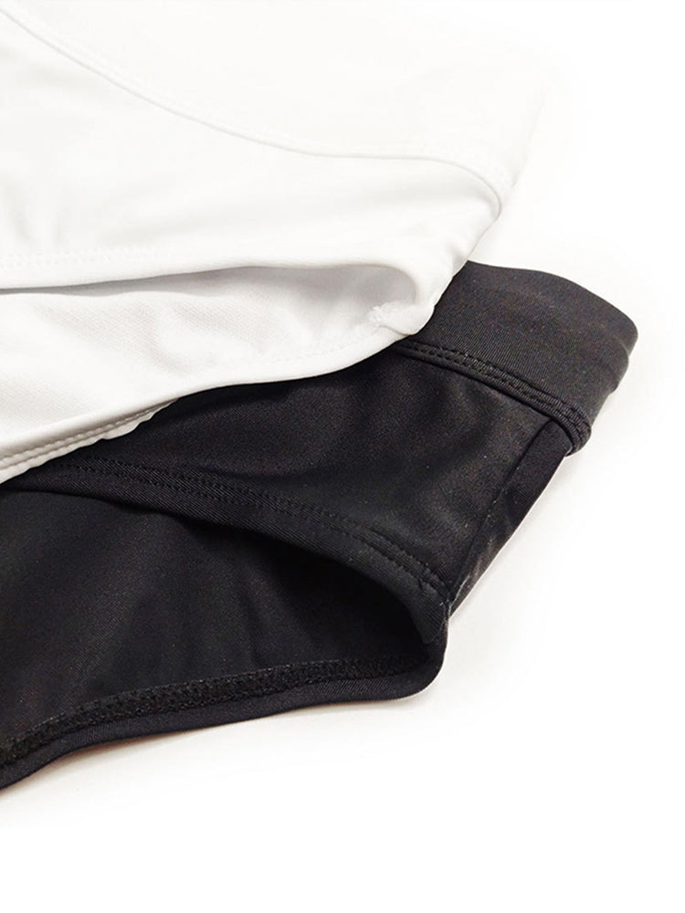 Men's Padded Solid Drawstring Swimsuit Bikini Briefs
