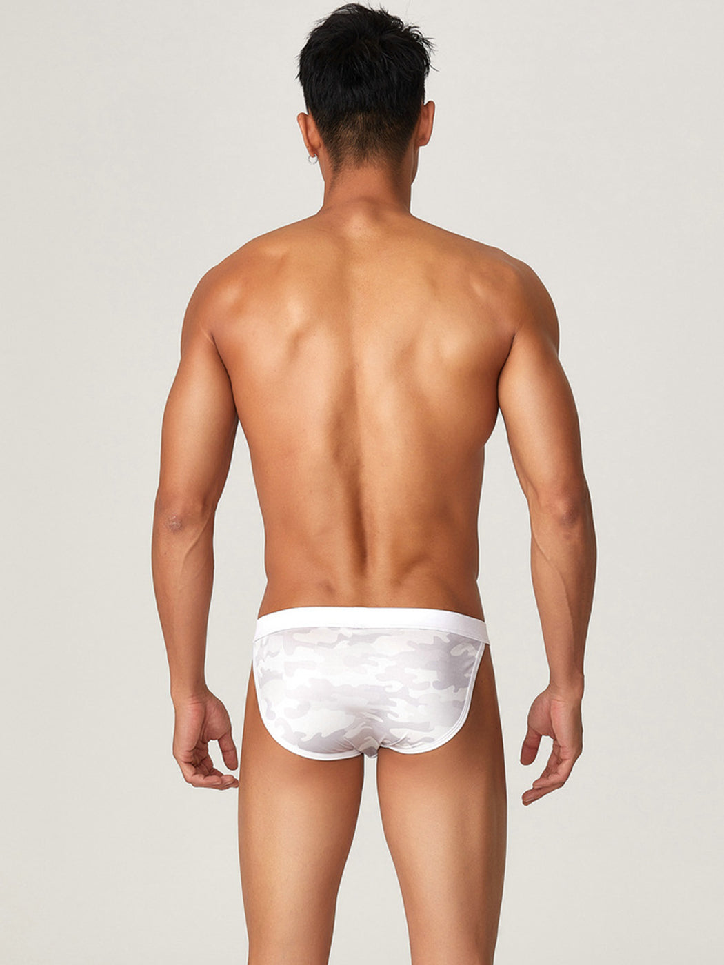 Men's Sexy Large Pouch Camo Print Bikini