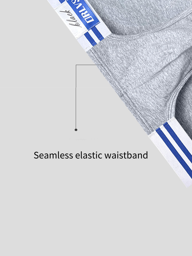 2-pack Men's High-cut Cotton Navy Striped Stretch Briefs