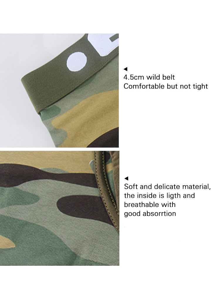 Men's Camouflage Low-Rise Sport Trunk