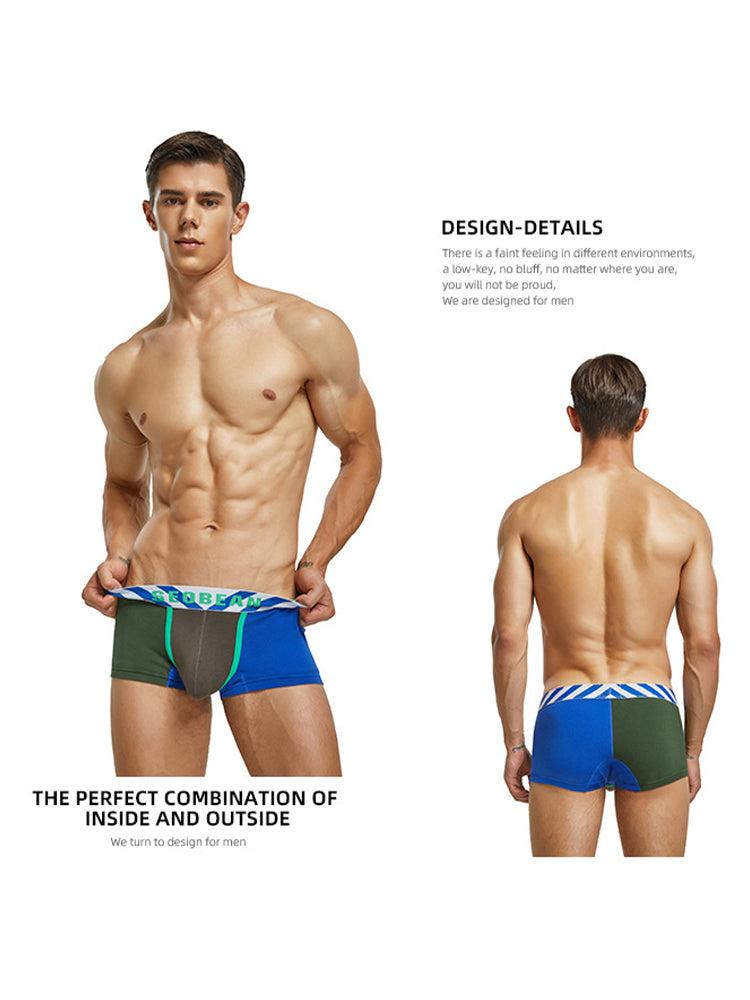 2-pack Men's Colorblock Cotton Boxer Briefs