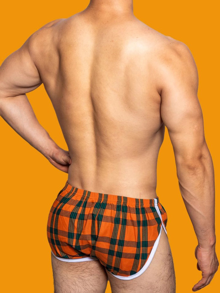 2 Pack Men's Loose Aloha Cotton Plaid Home Pants