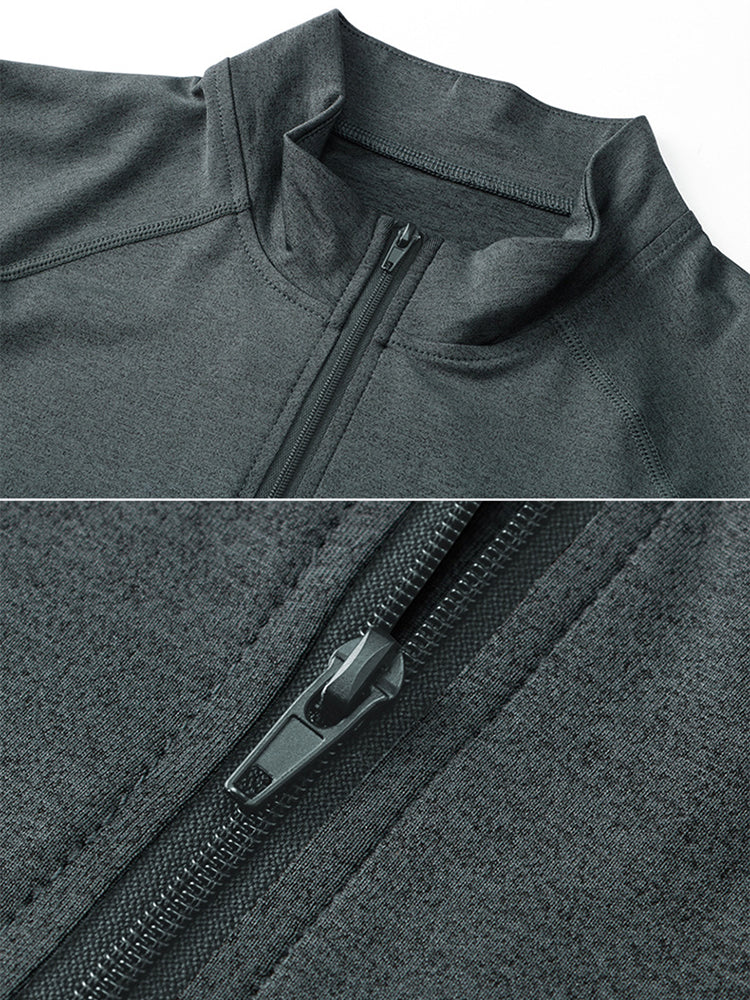 Men's Zip-Up Sports Long Sleeve Shirt