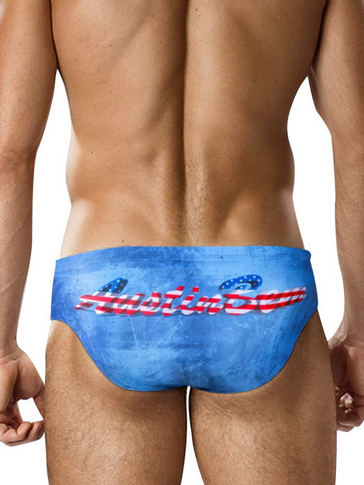 Men's Low-Rise Sexy Stylish Print Swim Briefs