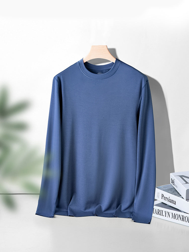 Men's Double-sided Modal Long-sleeved Solid Color T-shirt