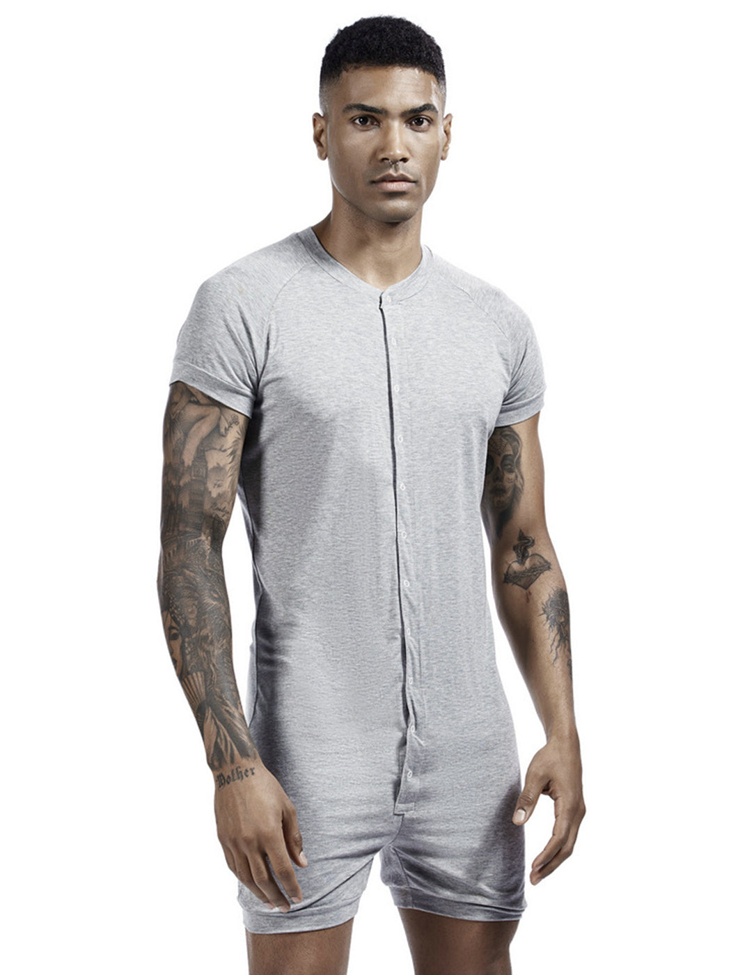 Men's Sexy Short Sleeve Onesie Loungewear