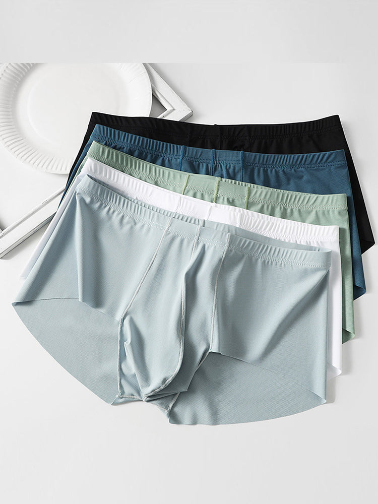 3 Pack Men's Contoured Pouch Seamless Trunks