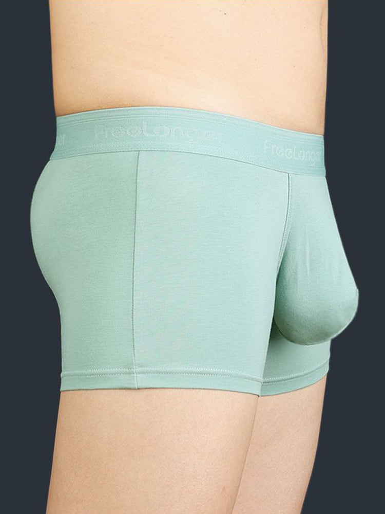 FreeLonger Men's Microfibre Cotton Big Pouch Trunks