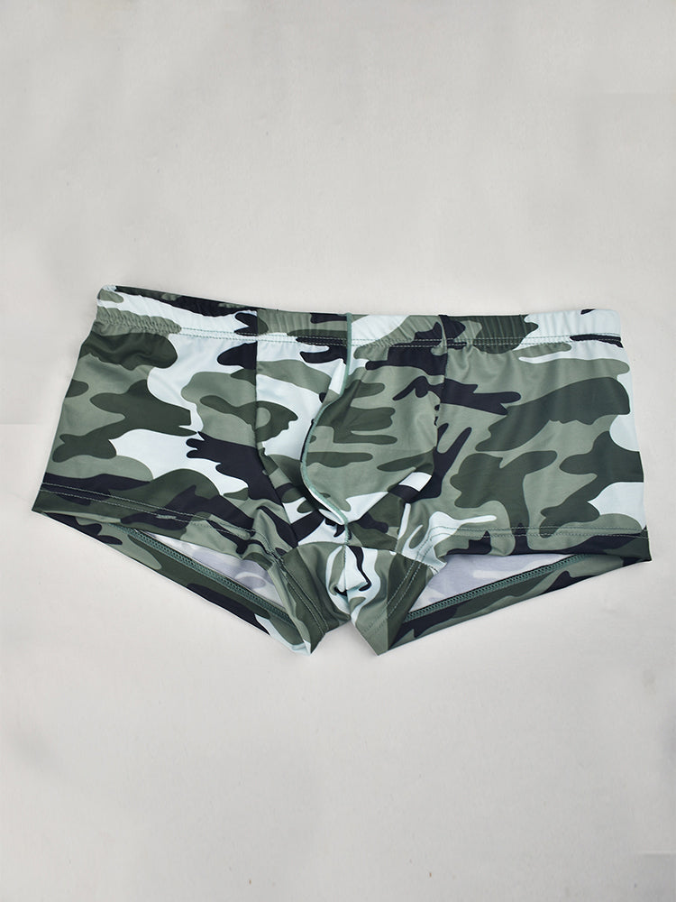 4-pack Men's Low-rise U-pouch Camouflage Boxer Briefs