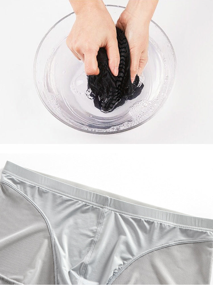 Sexy Panelled Mesh Trunks For Men