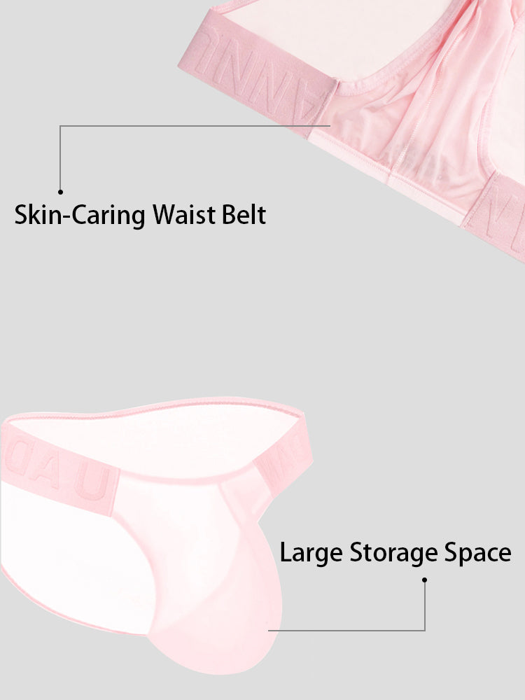 3 Pack Sexy Sheer Low-Rise Men's Bikini