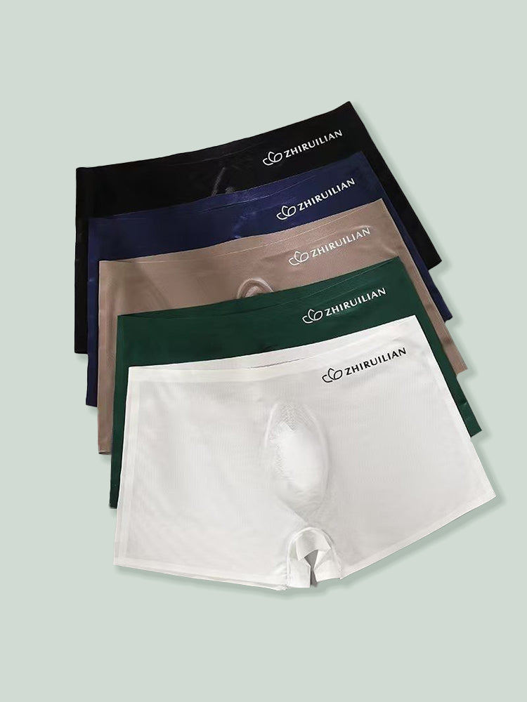 メンズ 半透明シームレス 3Dポケット ボクサーブリーフ 2枚組